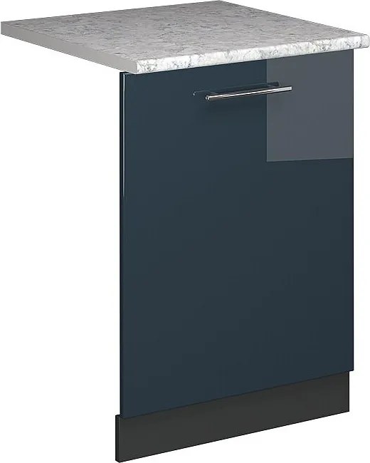 Panel przedni zmywarki ciemnoniebieski wysoki połysk 60x1.6x81.8 fame-line