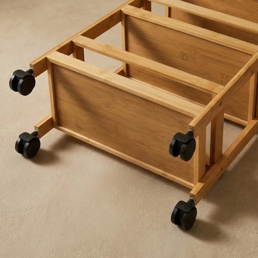 Wąski regał łazienkowy na kółkach, 3 półki KLUK, 76 cm