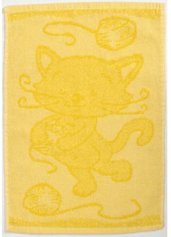 Ręcznik dziecięcy BEBE kot żółty 30x50 cm