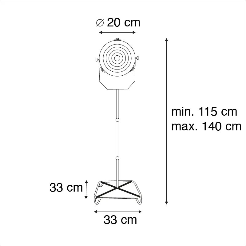 Przemysłowa lampa podłogowa brąz z zielonym 140 cm - Byron Retro Oswietlenie wewnetrzne