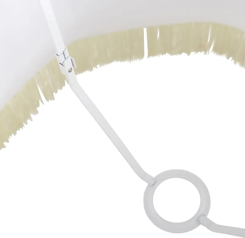 Abażur z jedwabiu kremowy 45 cm - Granny