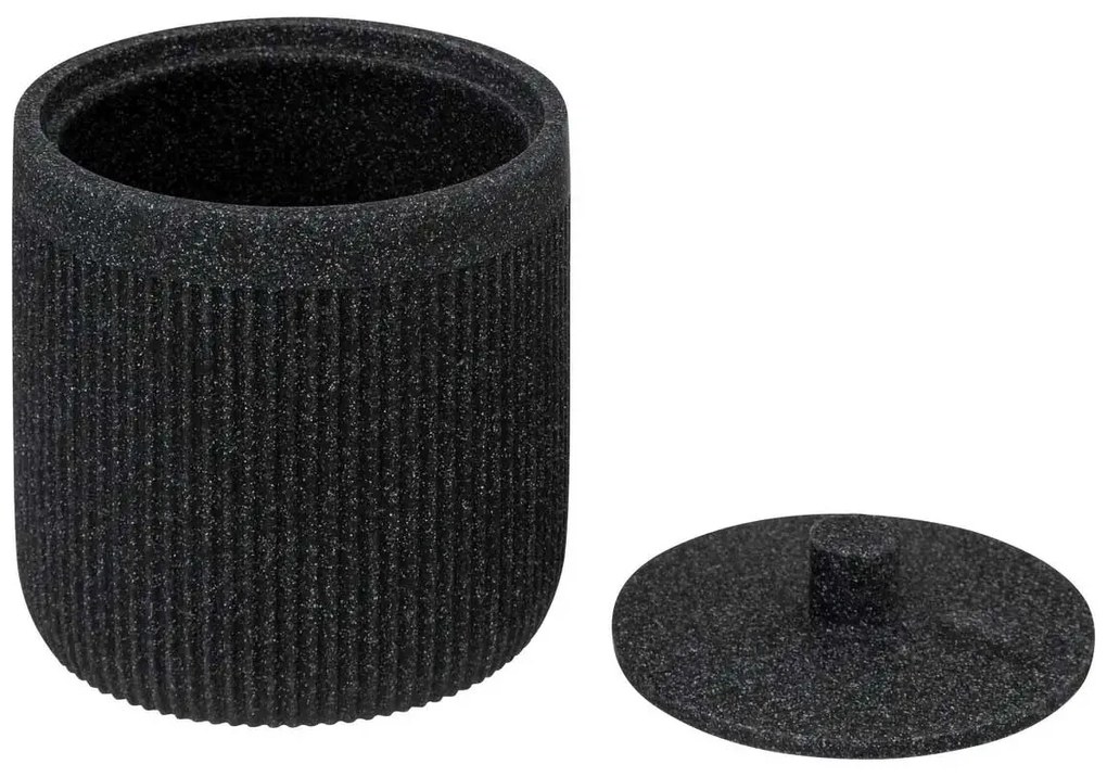 Pojemnik na waciki i patyczki ONYX, łupek, Ø 9,9 cm