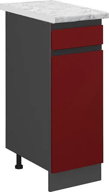 Szafka dolna do kuchni czerwony 30x60x81.6 r-line