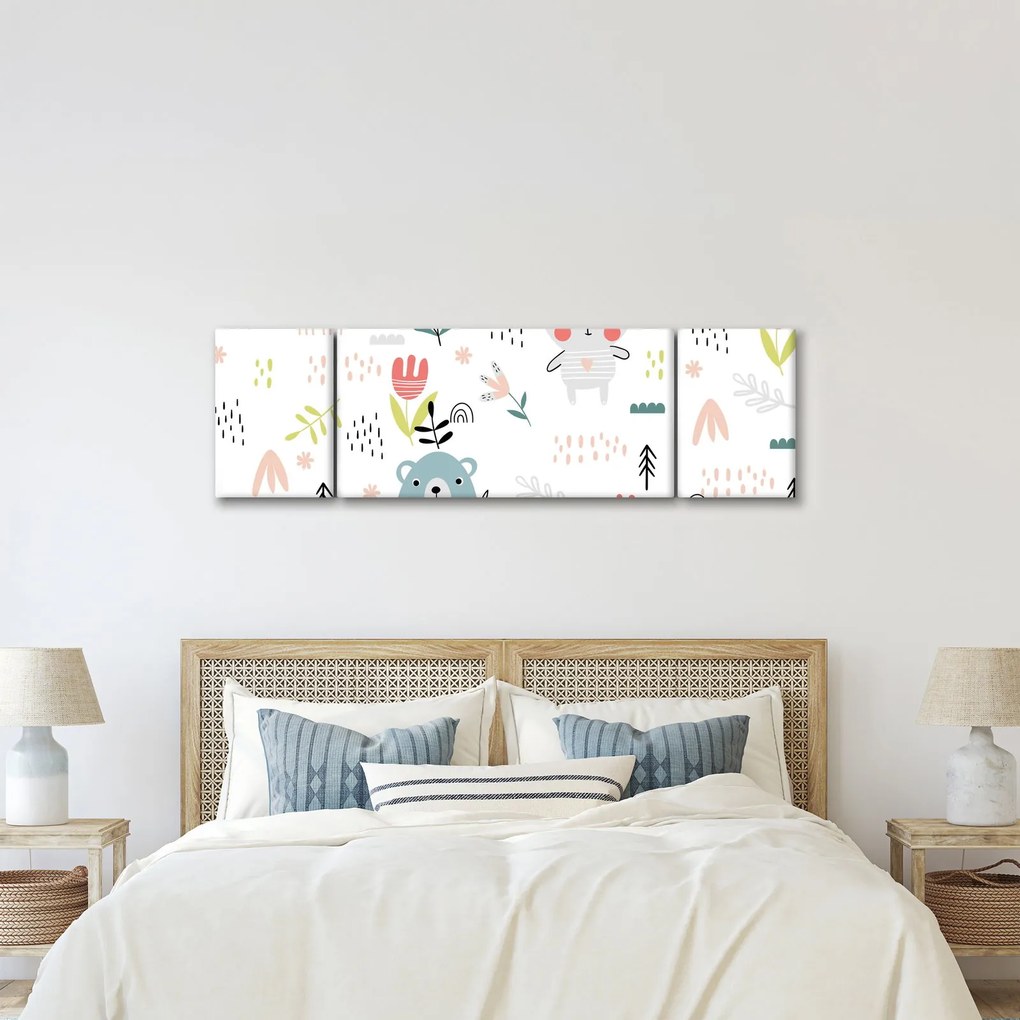 Obraz - Zwierzęta na łące (170x50 cm)