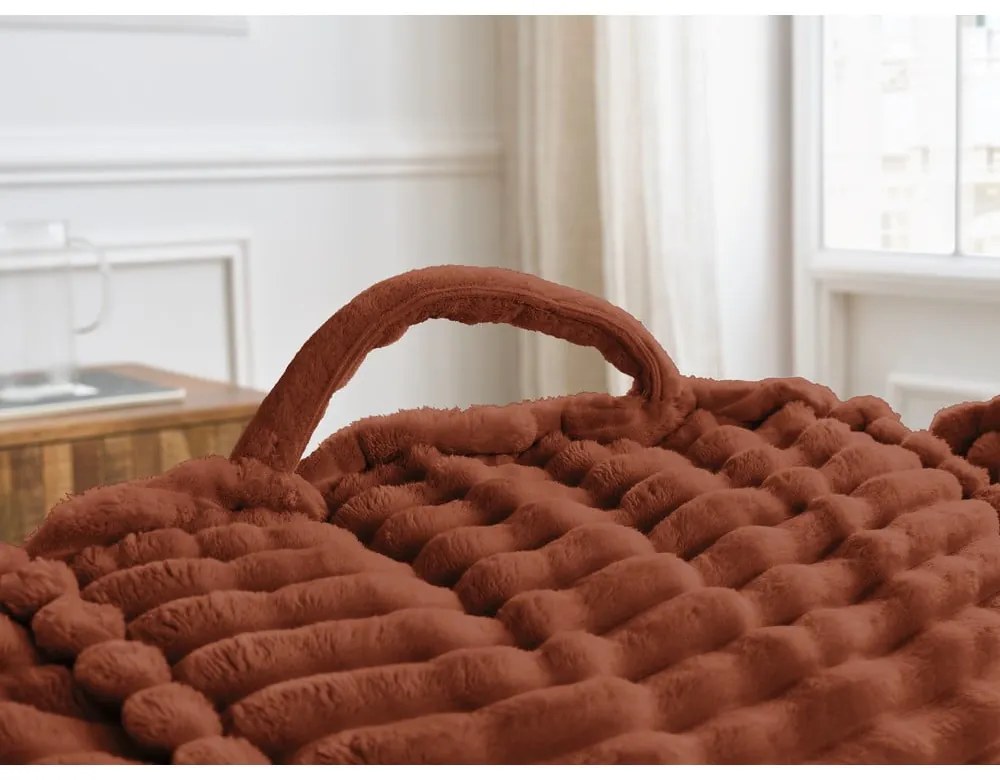 Ceglasty sztruksowy worek do siedzenia Socrate – Bobochic Paris