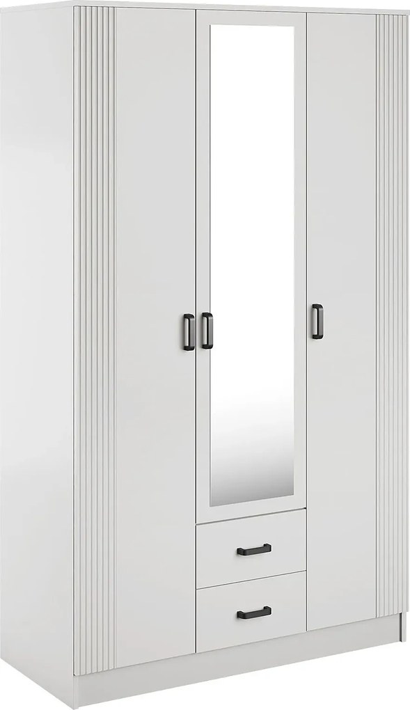 Biała skandynawska szafa trzydrzwiowa M5-C76