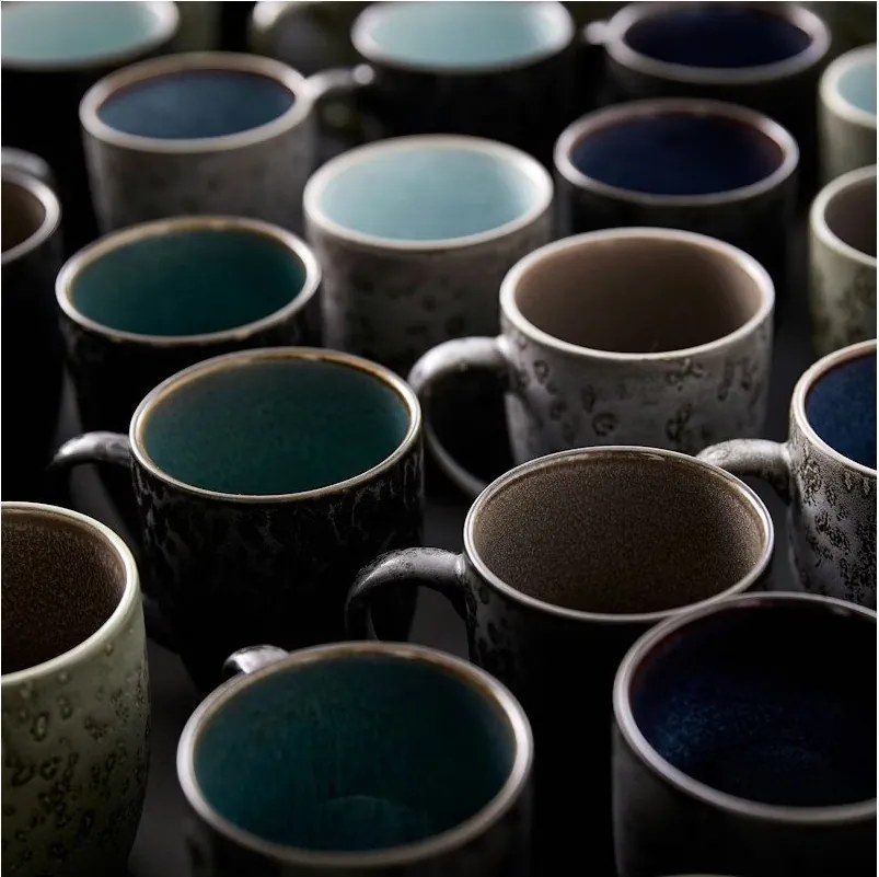 Czarne/ciemnoniebieskie kubki zestaw 4 szt. ceramiczne 300 ml Gastro Black/Mix – Bitz