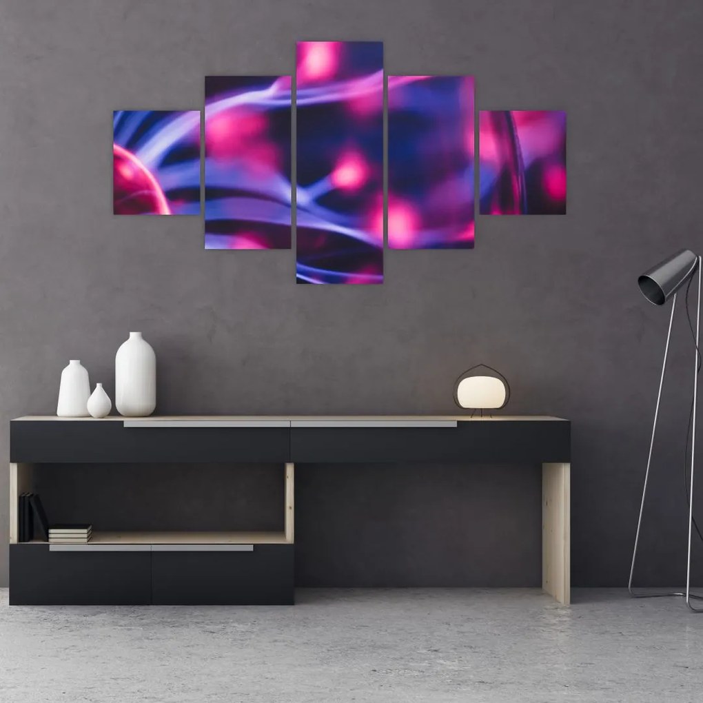 Abstrakcyjny fioletowy obraz (125x70 cm)
