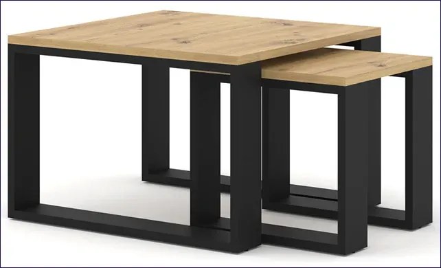 Zestaw stolików kawowych dąb artisan - Everol 14X