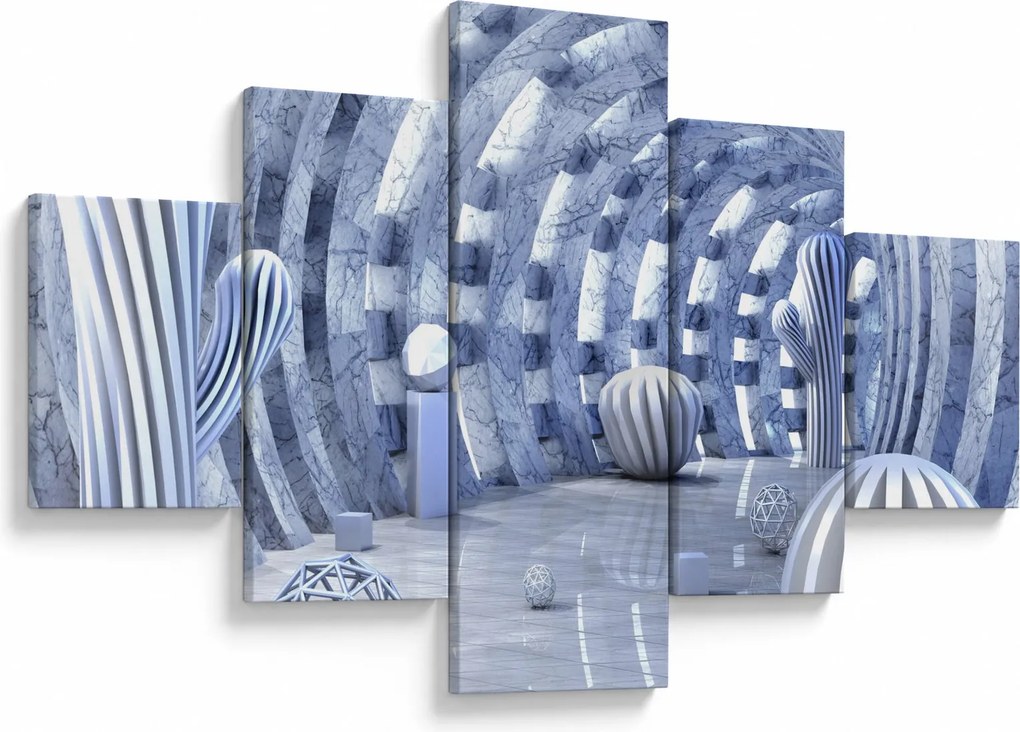 Obraz - abstrakcja 3D (125x70 cm)