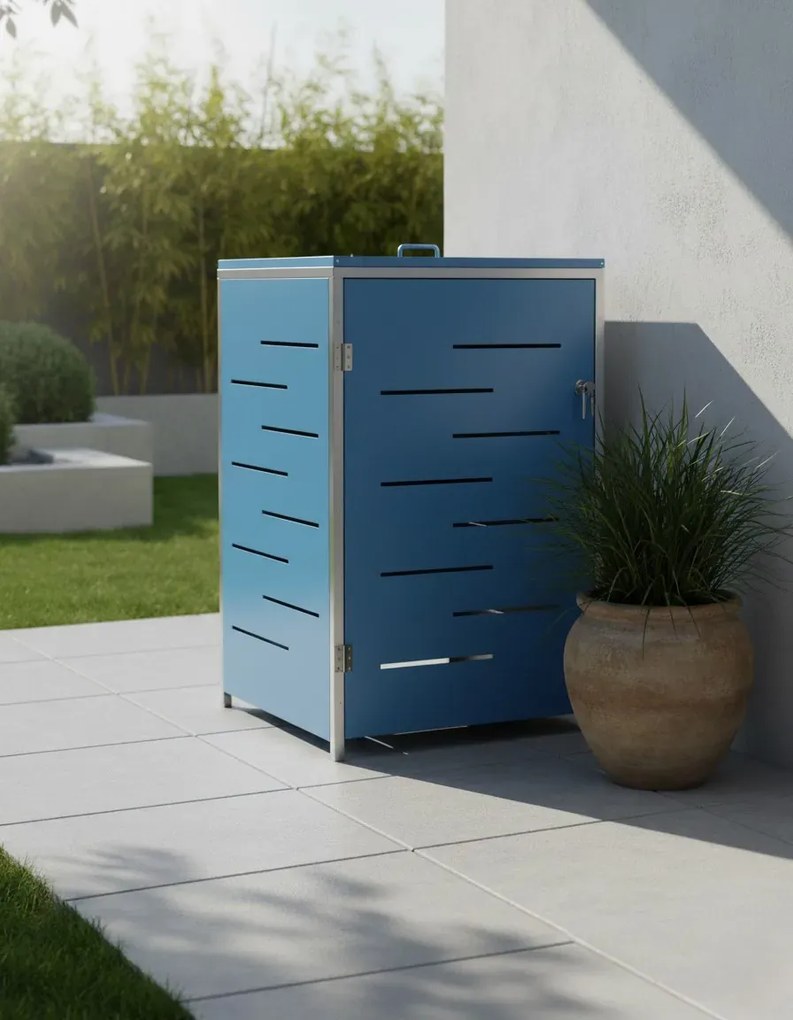 Niebieska osłona na śmietnik ogrodowy C6-A36