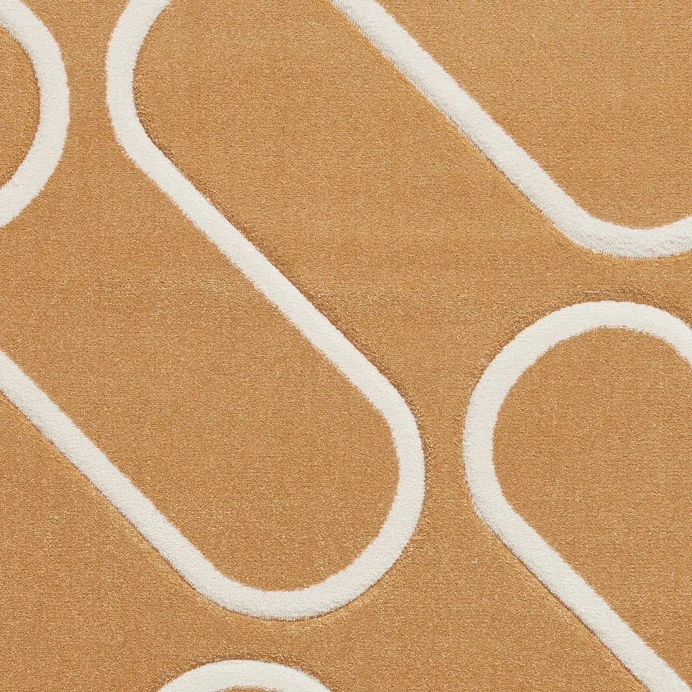 Dywan w kolorze ochry 80x150 cm Linear Curve – Catherine Lansfield