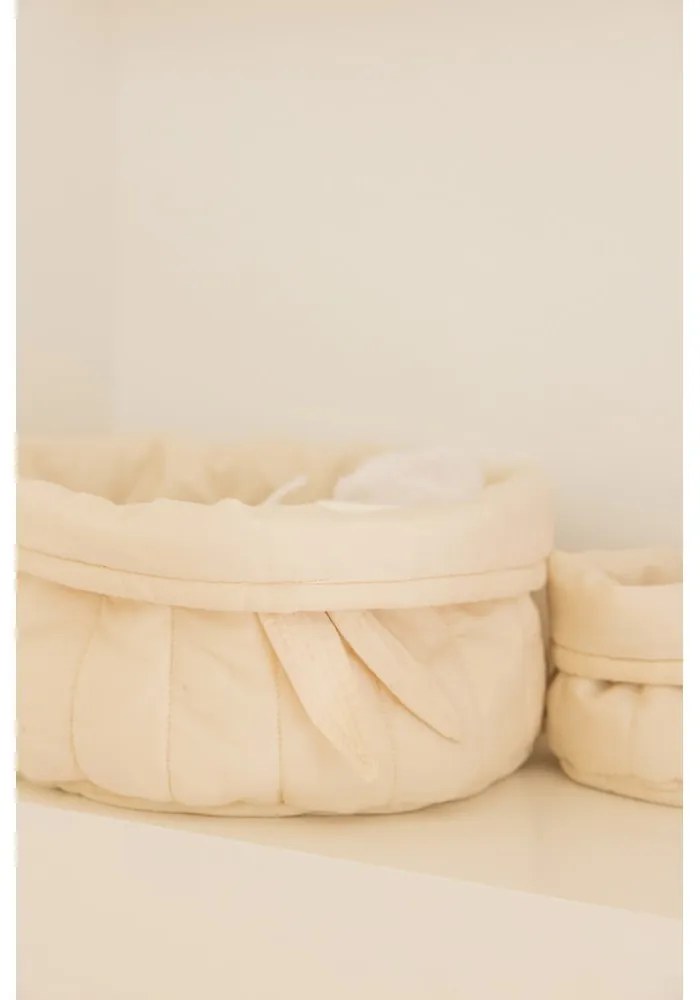 Kremowe tekstylne pojemniki dziecięce zestaw 2 szt. ø 30x20 cm Bambie Natural – Lorena Canals