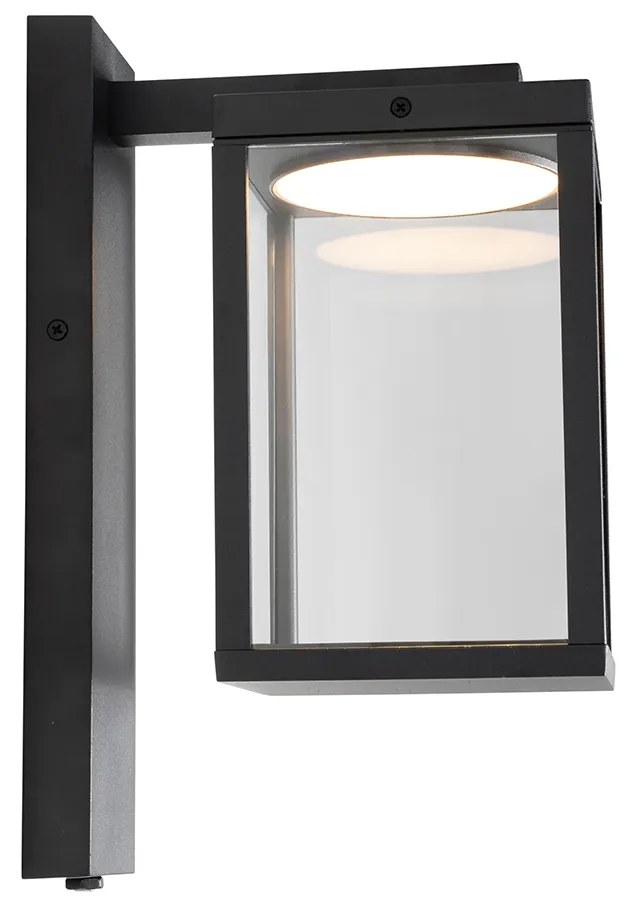 Zewnetrzna Lampa ścienna zewnętrzna czarna w tym LED i czujnik zmierzchu - Ferdinand Nowoczesny Oswietlenie zewnetrzne
