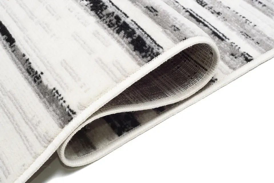 Przecierany popielaty dywan w nowoczesnym stylu E9-R89