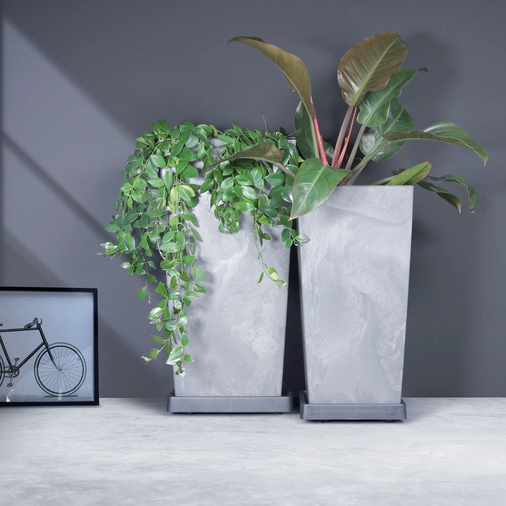 Podstawa pod donicę na kółkach 39 cm x 39 cm Mobile Platform kwadrat PROSPERPLAST