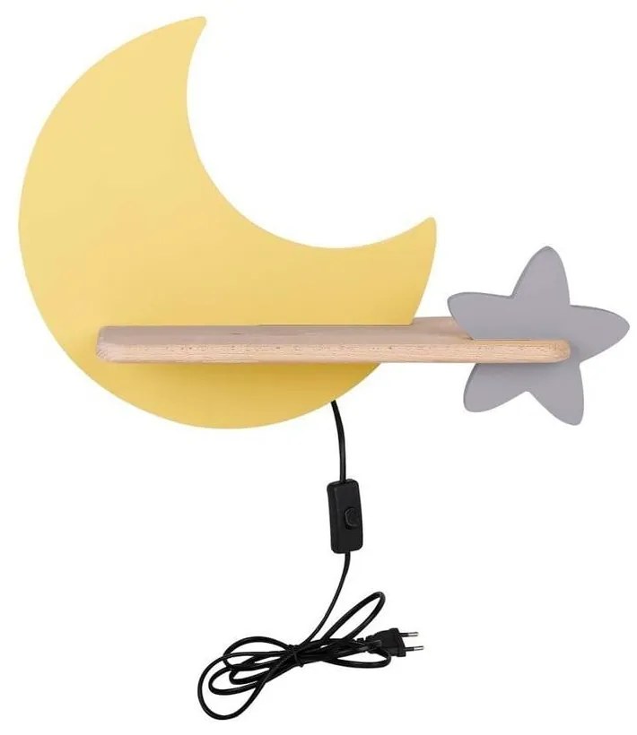 Żółta lampa dziecięca Moon – Candellux Lighting