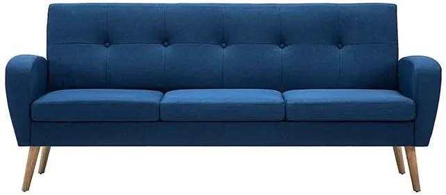 Trzyosobowa sofa pikowana niebieska L3-L91