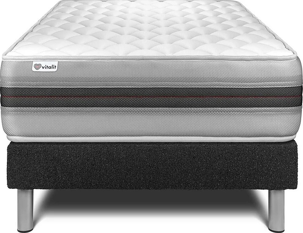 lózka z materacem VITALMEMO BACK 120 x 190 cm Rama lózka Czarny