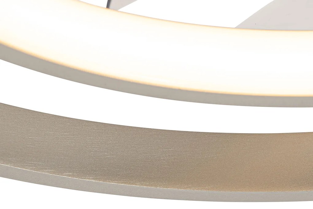 Stalowy Wentylator sufitowy z lampą 46,5 cm z pilotem i diodami LED - KeesDesignerski Oswietlenie wewnetrzne