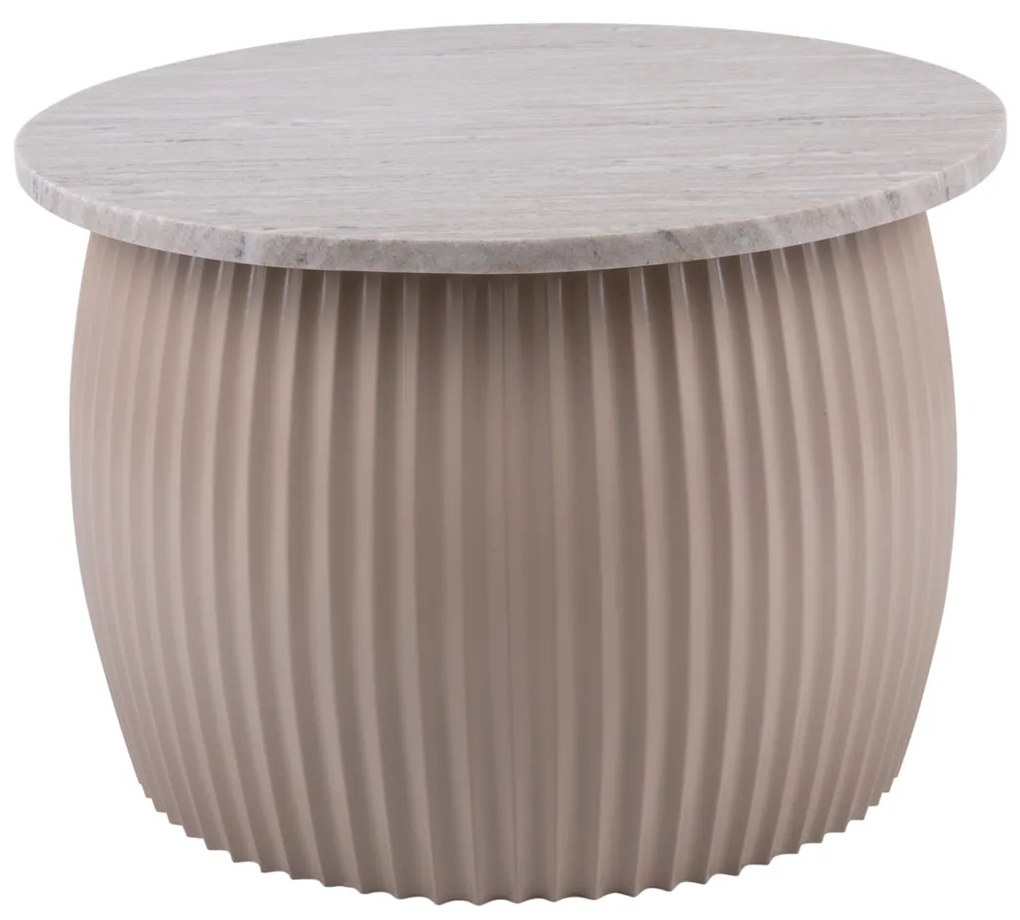 Stolik kawowy okrągły LUSCIOUS, marmurowy blat, Ø 52 cm