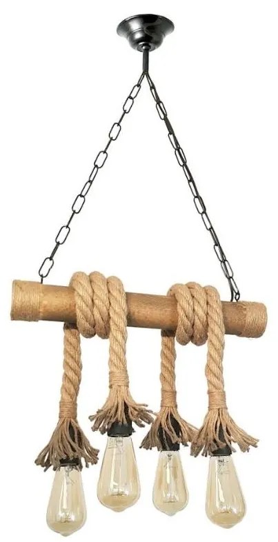 Brilagi - Żyrandol na łańcuchu KOS 4xE27/60W/230V buk