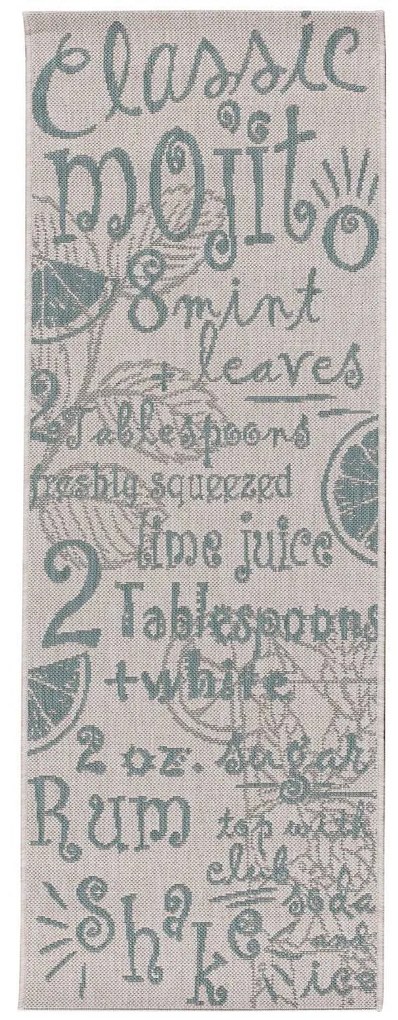 Dywan Cottage Letters beige/spa blue 60x180cm