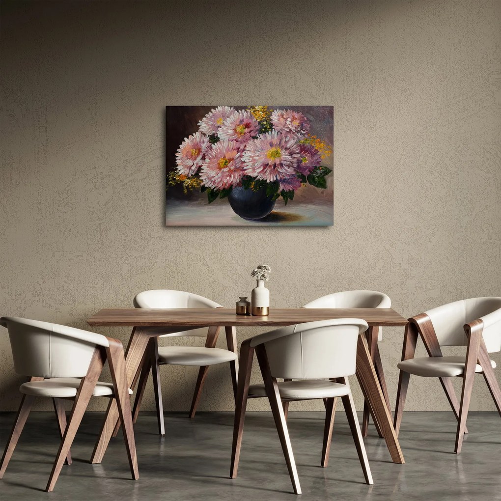 Obraz - Obraz olejny, Kwiaty w wazonie (70x50 cm)