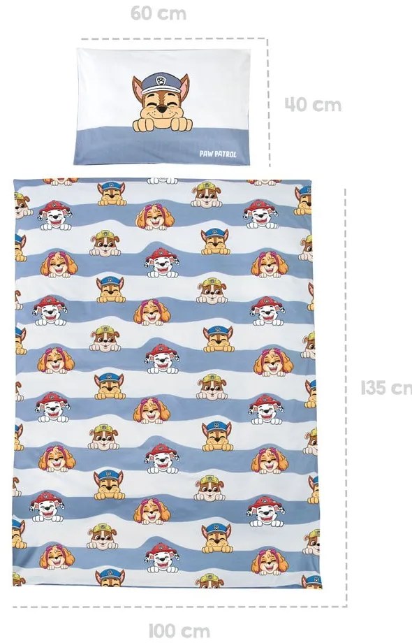Bawełniana pościel dziecięca do łóżeczka 100x135 cm Paw Patrol – Roba