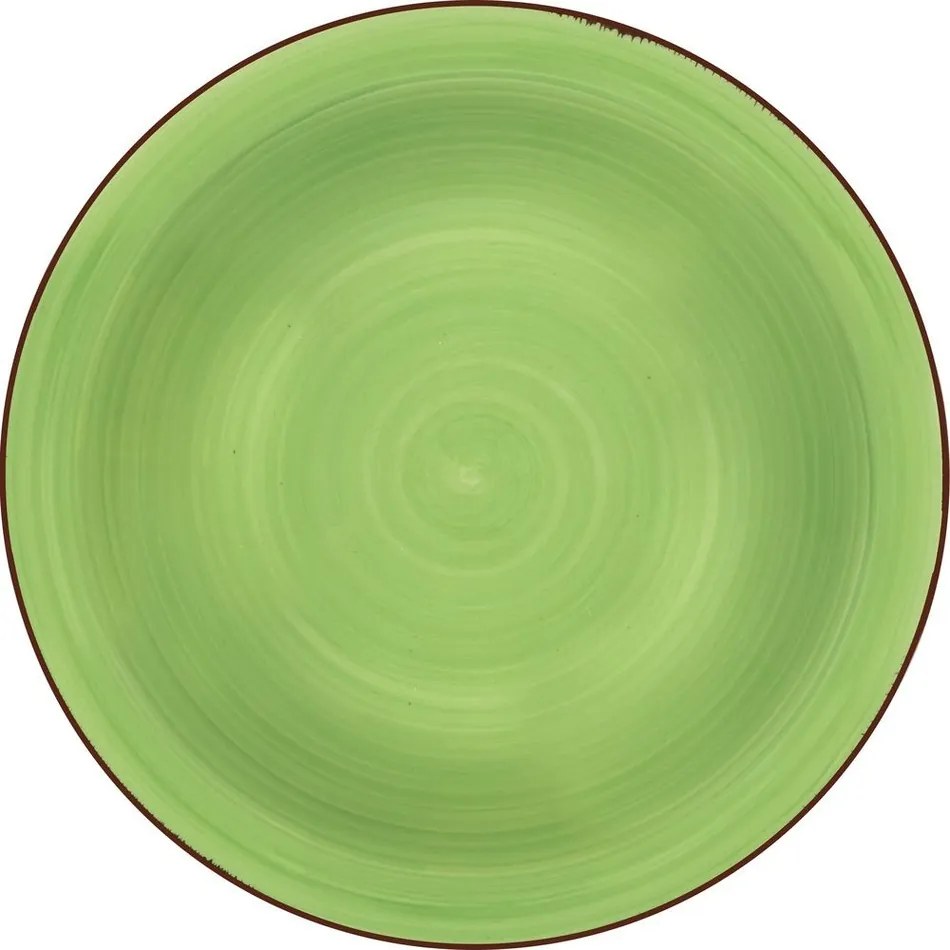 Lamart LT9097 ceramiczny głęboki talerz Happy,średnica 21,5 cm, zielony