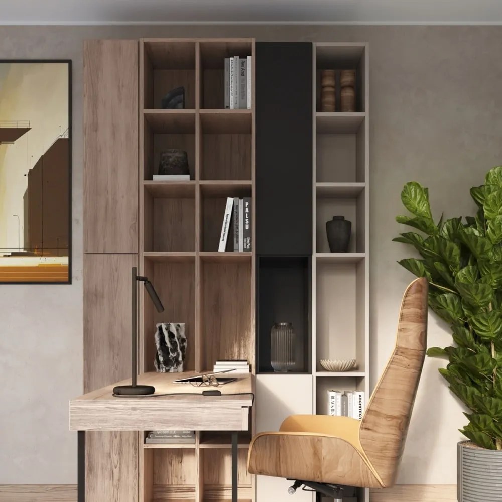 Czarna lampa stołowa (wysokość 43 cm) Fideus – Sollux