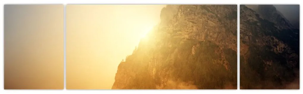 Obraz góry we mgle (170x50 cm)