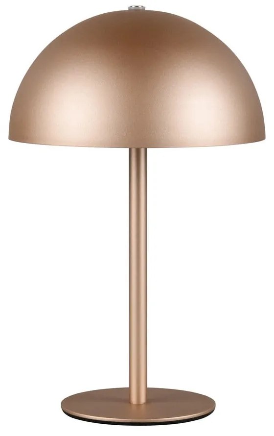 Lampa stołowa LED w kolorze brązu z metalowym kloszem (wysokość 21 cm) Munoz – Trio