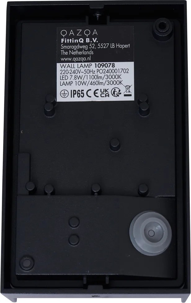 Nowoczesna lampa ścienna zewnętrzna czarna z LED IP65 - Packet