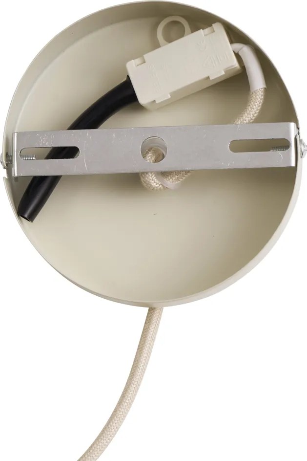 Retrowlana lampa wisząca beżowa z matowym szkłem - Fedde