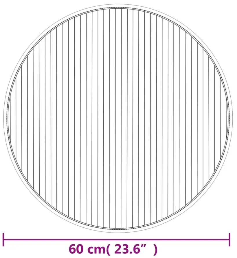 Bambusowy okrągły dywan naturalny 60 cm F6-N05