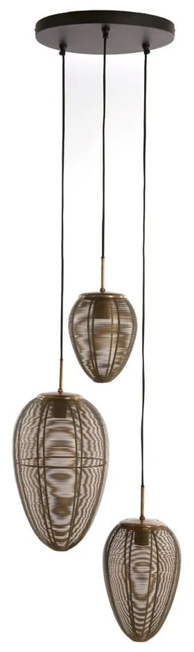 Lampa wisząca w brązowo-czarnym kolorze z metalowym kloszem ø 36 cm Yaelle – Light &amp; Living