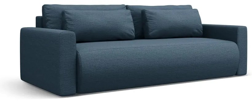 Ciemnoniebieska rozkładana sofa ze schowkiem 238 cm Belfast – Cosmopolitan Design