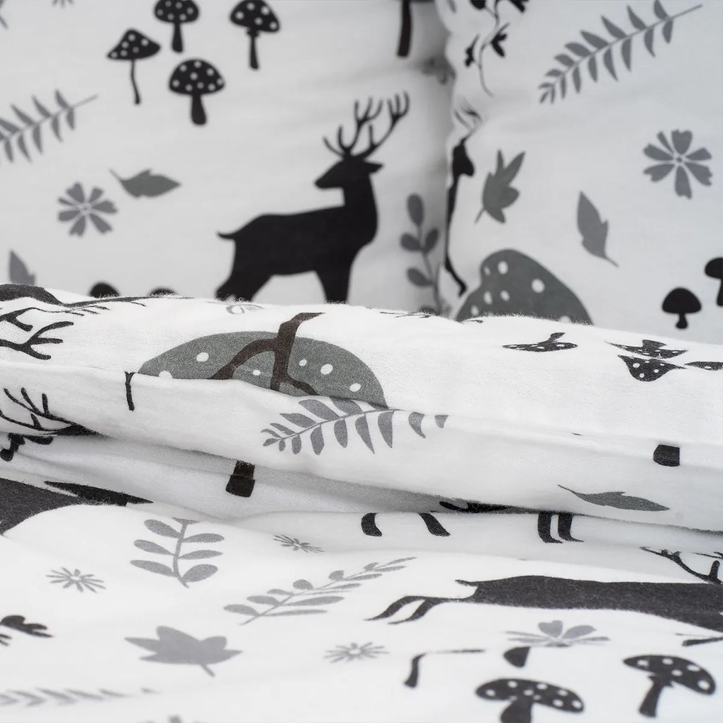 4Home Pościel flanelowa Autumn Forest, 160 x 200 cm, 70 x 80 cm, 160 x 200 cm, 70 x 80 cm