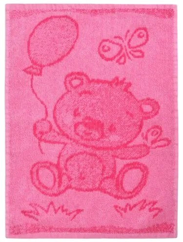 Ręcznik dziecięcy Bear pink, 30 x 50 cm