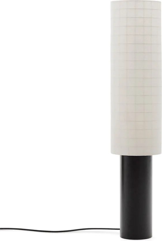 Biało-czarna lampa stojąca z tekstylnym kloszem (wysokość 142 cm) Dulan – Kave Home