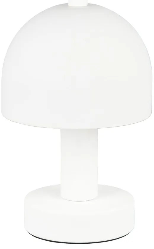 Biała lampa stołowa ze szklanym kloszem (wysokość 19 cm) Glenn – Trio