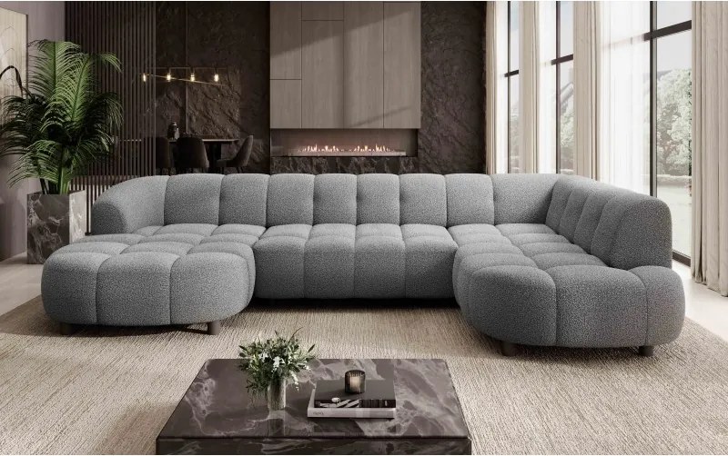 Narożnik VELPA XL Prawostronny z elektryczną regulacją siedziska w tkaninie LOOP 17 WERSAL