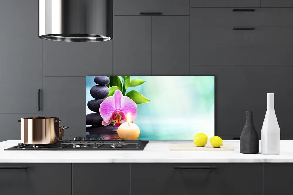 Szkło Ozdobne do Kuchni Orchidea nad Lustrem Wody