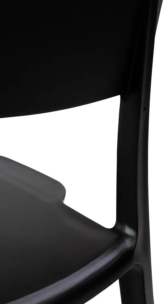 Plastikowe krzesło w kolorze czarnym Agat Premium