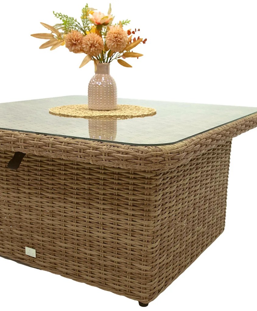 Zestaw rattanowy MALIBU dla 5 osób (beżowo-brązowy)