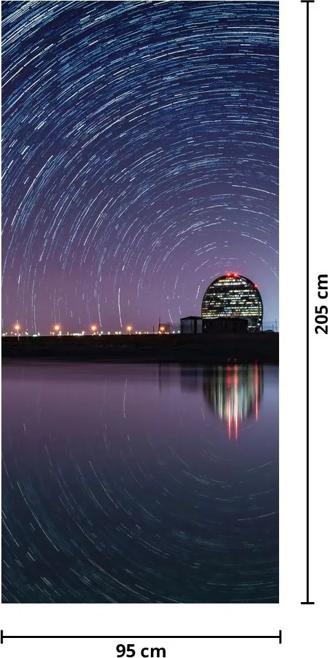 Fototapeta na drzwi - Nocne niebo z gwiazdami (95x205cm)