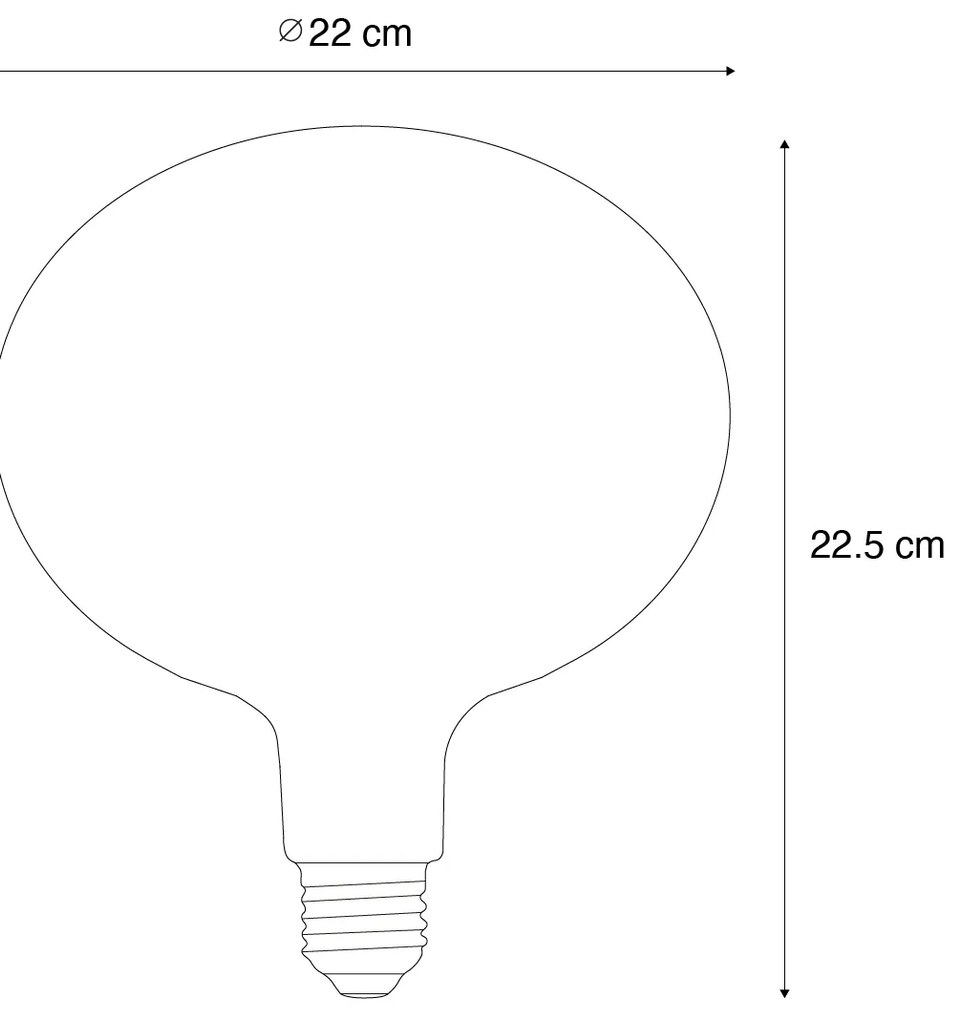 Ściemnialne żarówki LED E27 G220 brązowe 4,9W 130 lm 1800K