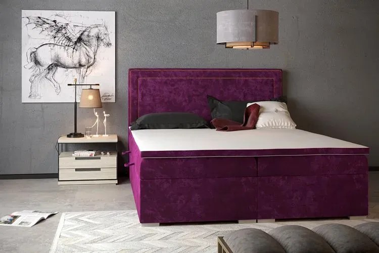 Pojedyncze łóżko boxspring 90x200 32 kolory G1-K17