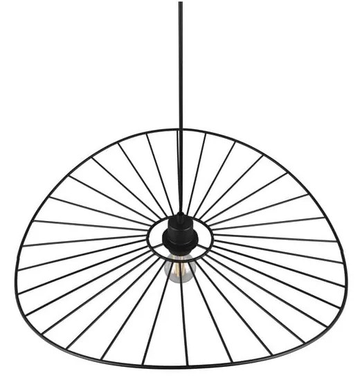 Lampa wisząca w kolorze matowej czerni ø 60 cm Chapeau – Trio